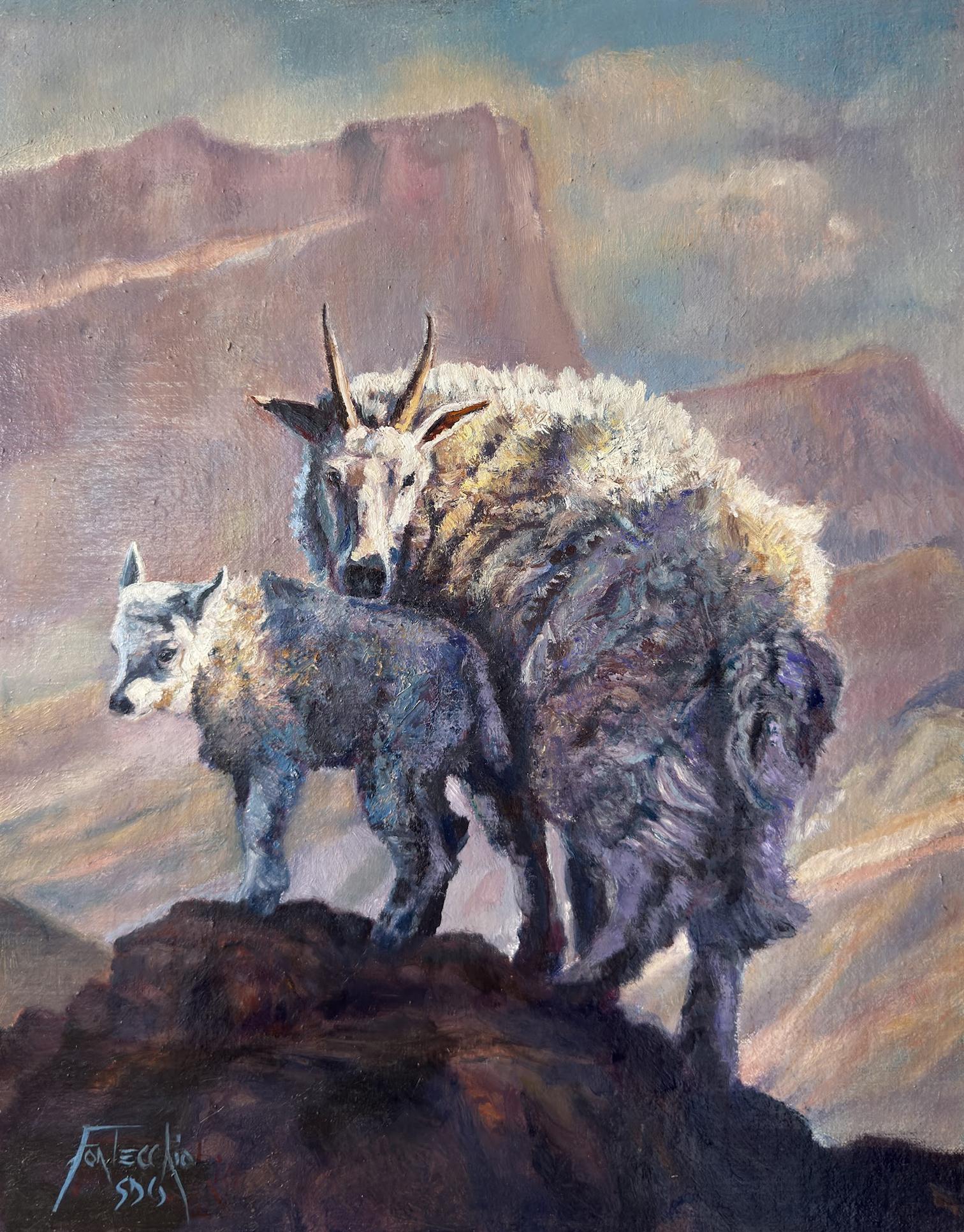 En las alturas, Pintura al óleo