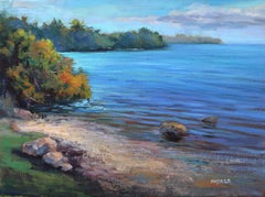 Aguas poco profundas, Pintura al óleo