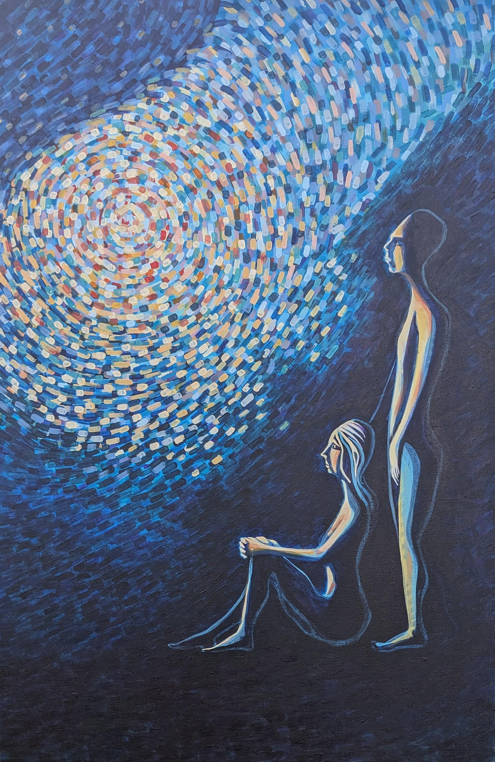 Enlighted, Originalgemälde – Art von Diana Elena Chelaru