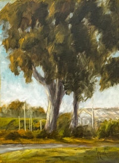 Eukalyptus an der Marina, Ölgemälde