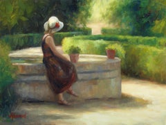 Woman at the Fountain, Oil Painting