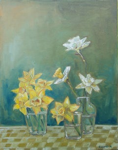 Daffodil Study, Oil Painting