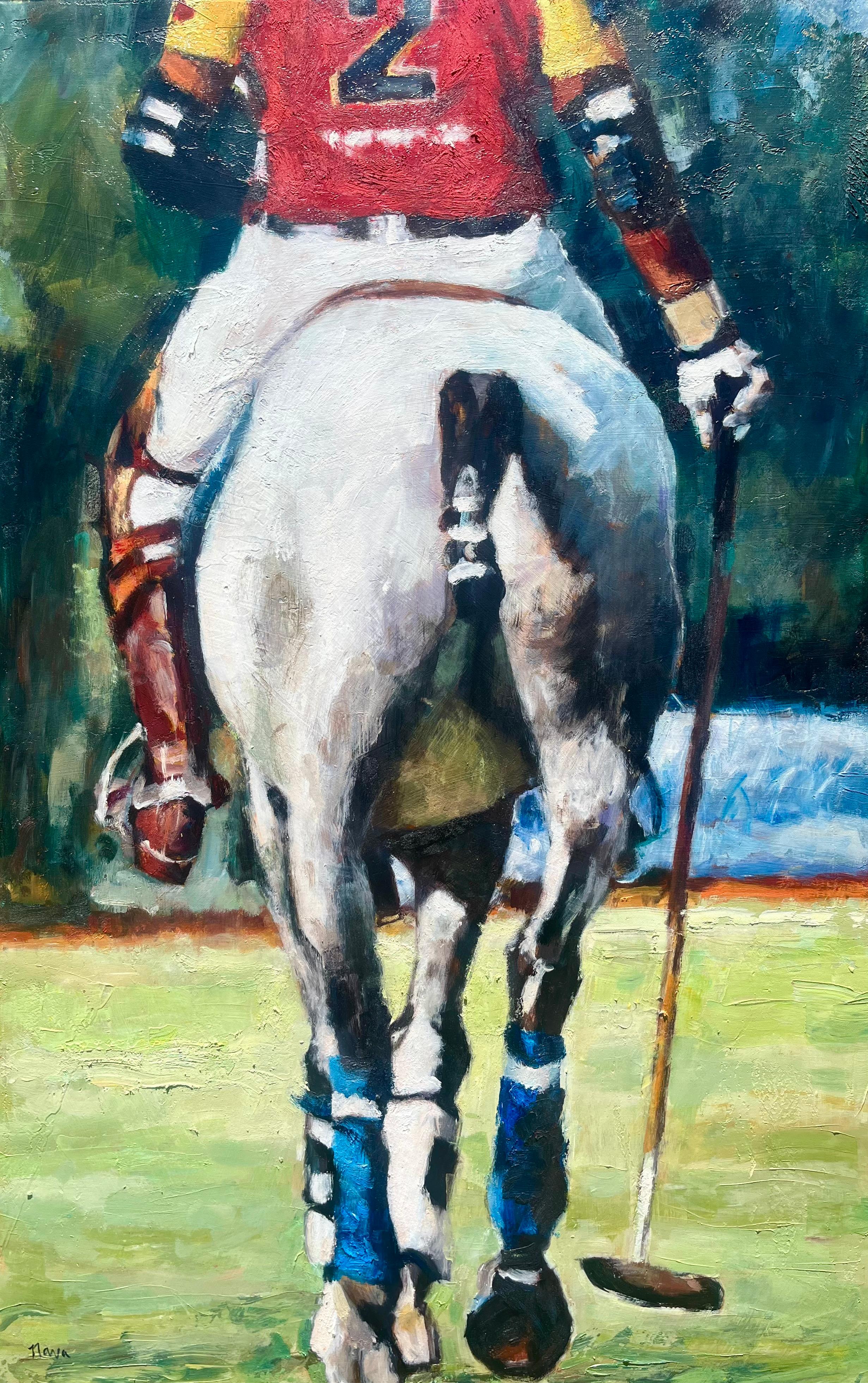 Animal Painting Nava Lundy - Chasing Victory, peinture originale