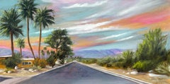 Atardecer en el desierto, Pintura al óleo