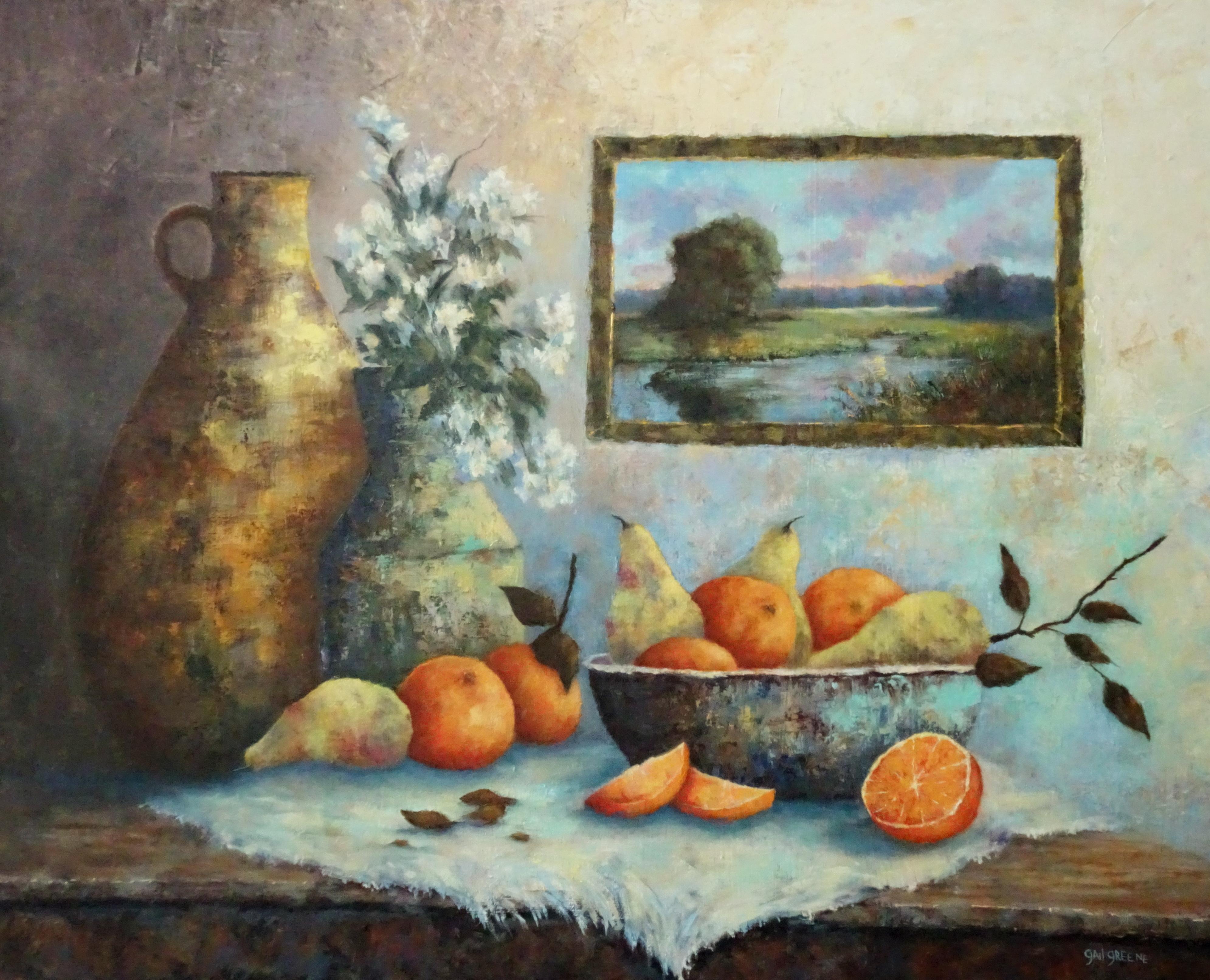 Summer Sweet, Ölgemälde – Art von Gail Greene