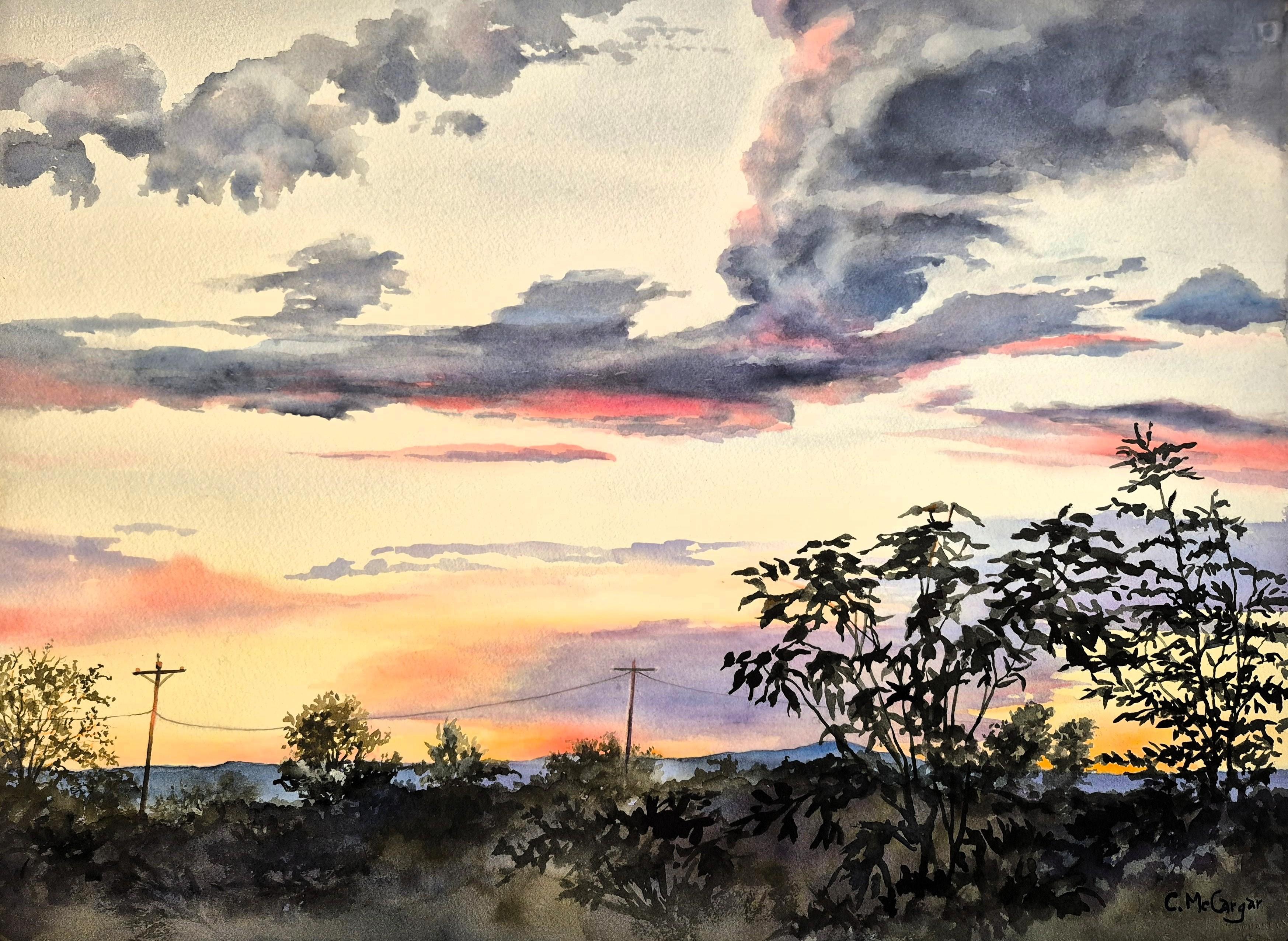 Catherine McCargar Landscape Art – Evening Glory, Originalgemälde