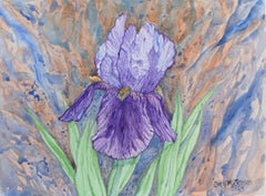 Iris púrpura nº 2, Pintura original