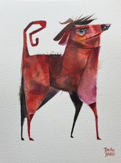 Chien rouge, peinture originale