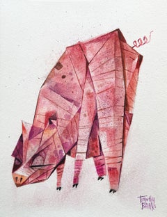 Cochon, peinture originale
