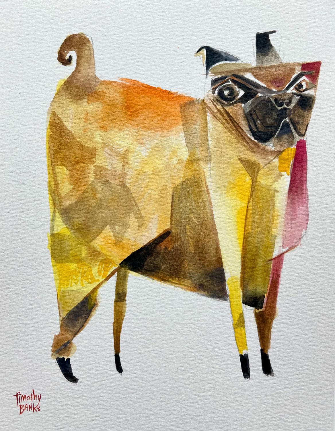 Animal Art Timothy Banks - Carlin, peinture originale