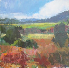 Champ avec nuage, Warwick, peinture originale