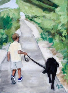 Walking the Dog, Original Painting