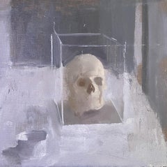 Étude de crâne, peinture à l'huile