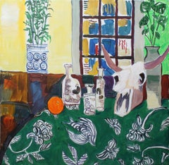 Still Life with Cow Skull, Original Painting
