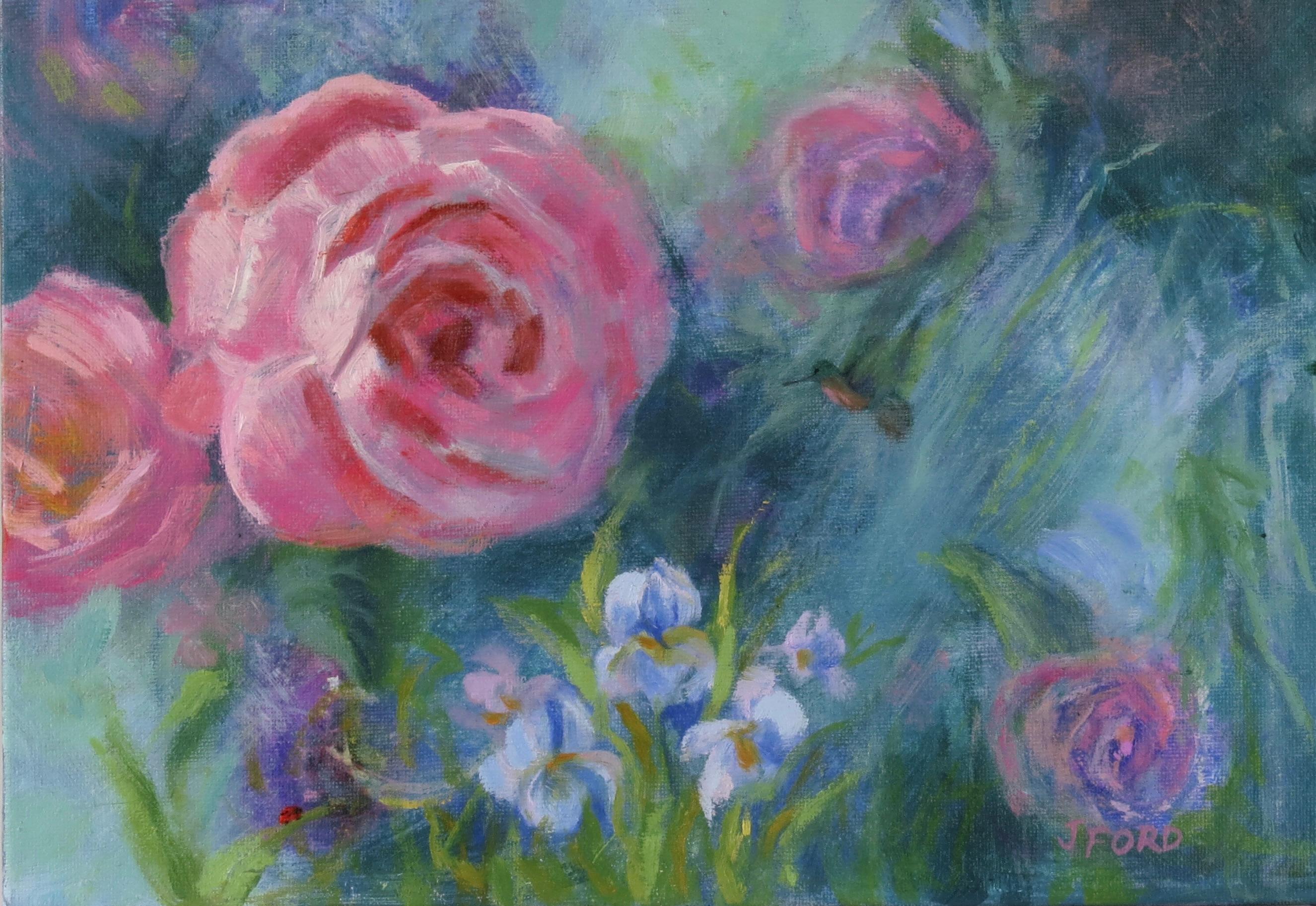 Feeling Rosy, peinture à l'huile