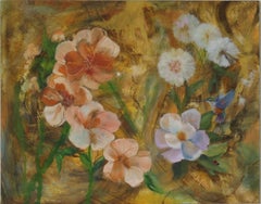 Fantaisie en fleurs, peinture à l'huile