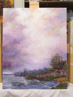 Schöner pastellfarbener Himmel, Ölgemälde