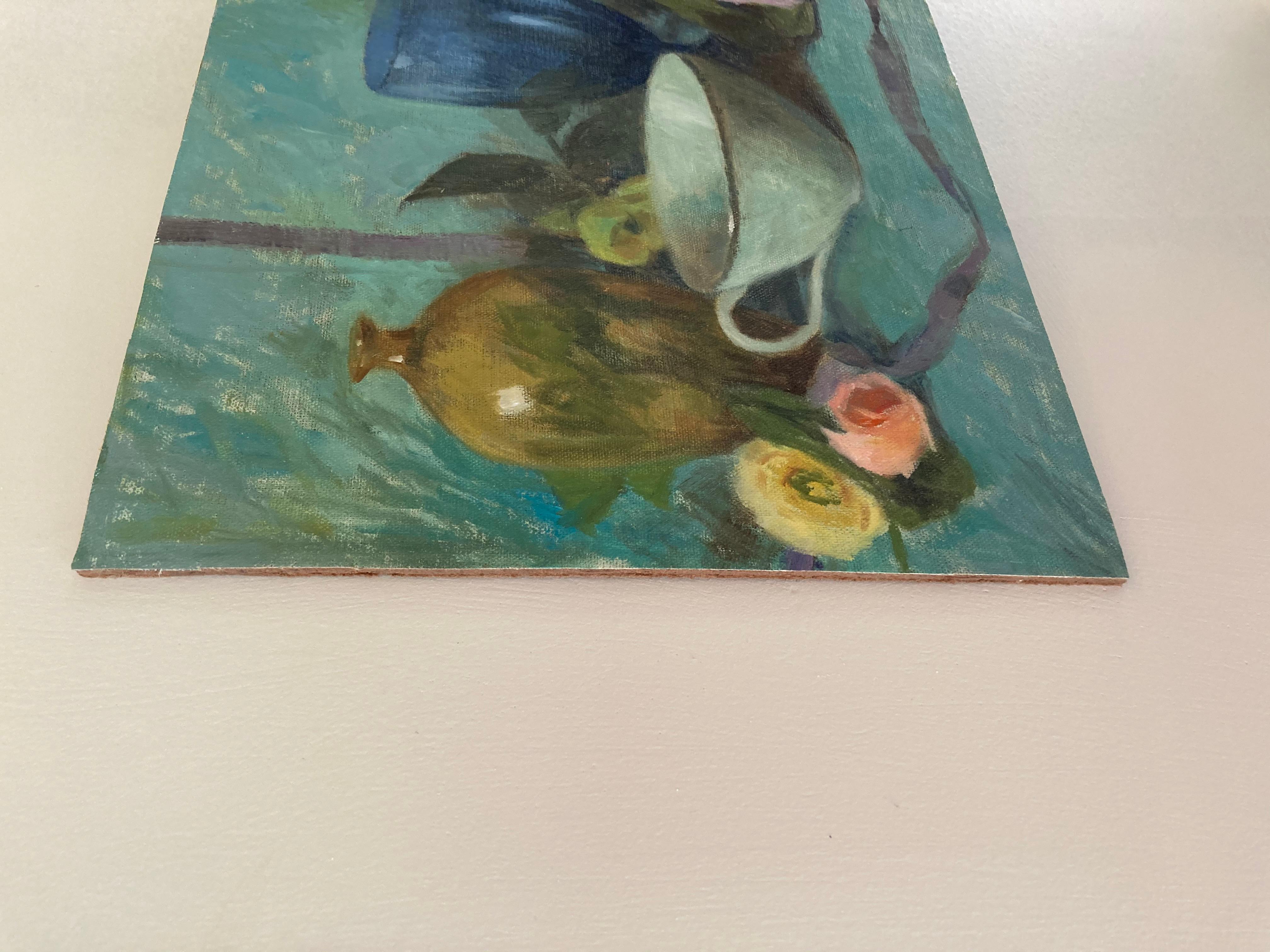 Komposition in Blau, Ölgemälde (Abstrakter Impressionismus), Art, von Lisa Nielsen