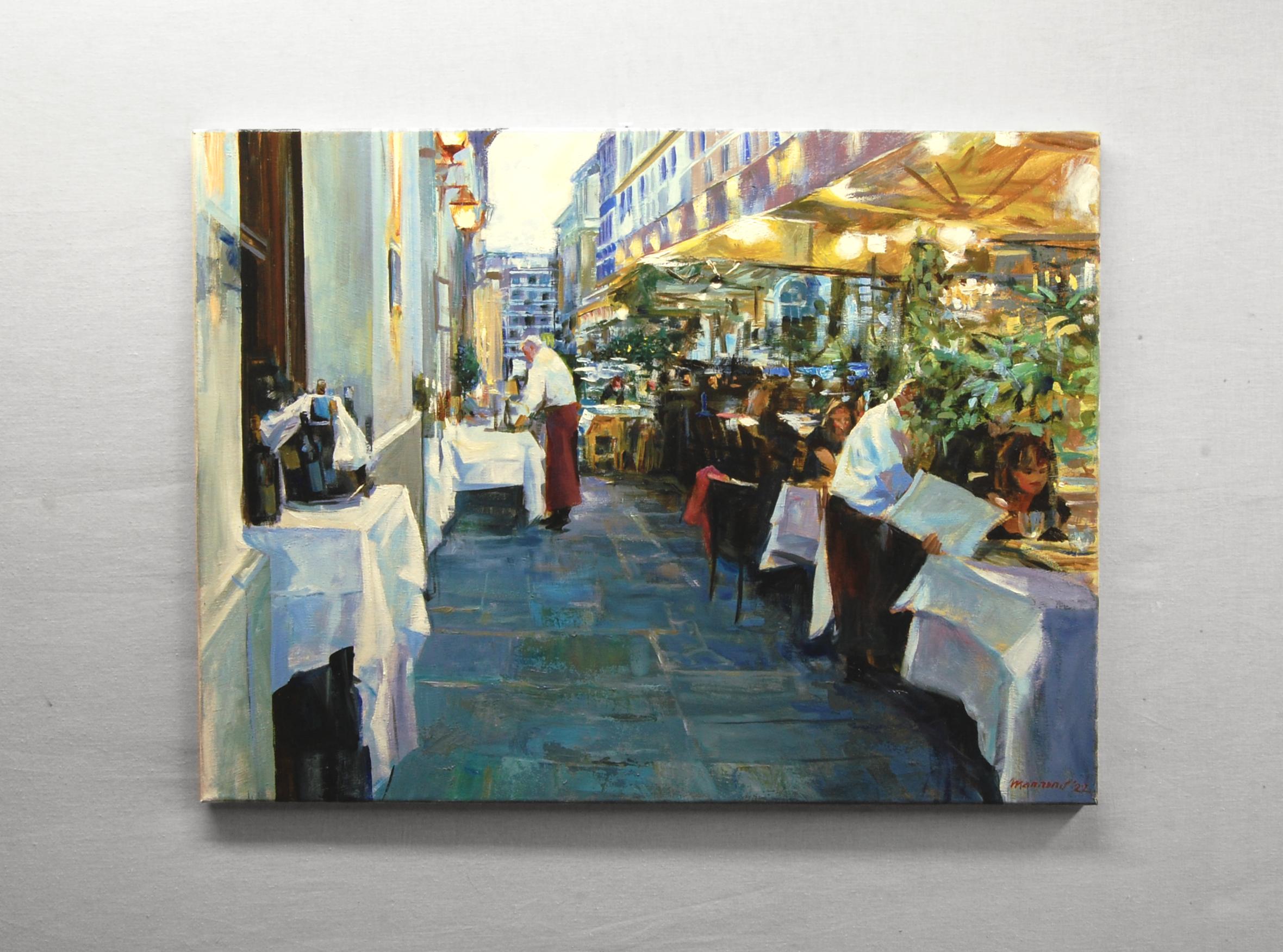 Somewhere In Rome, Oil Painting - Abstract Impressionist Art by Onelio Marrero