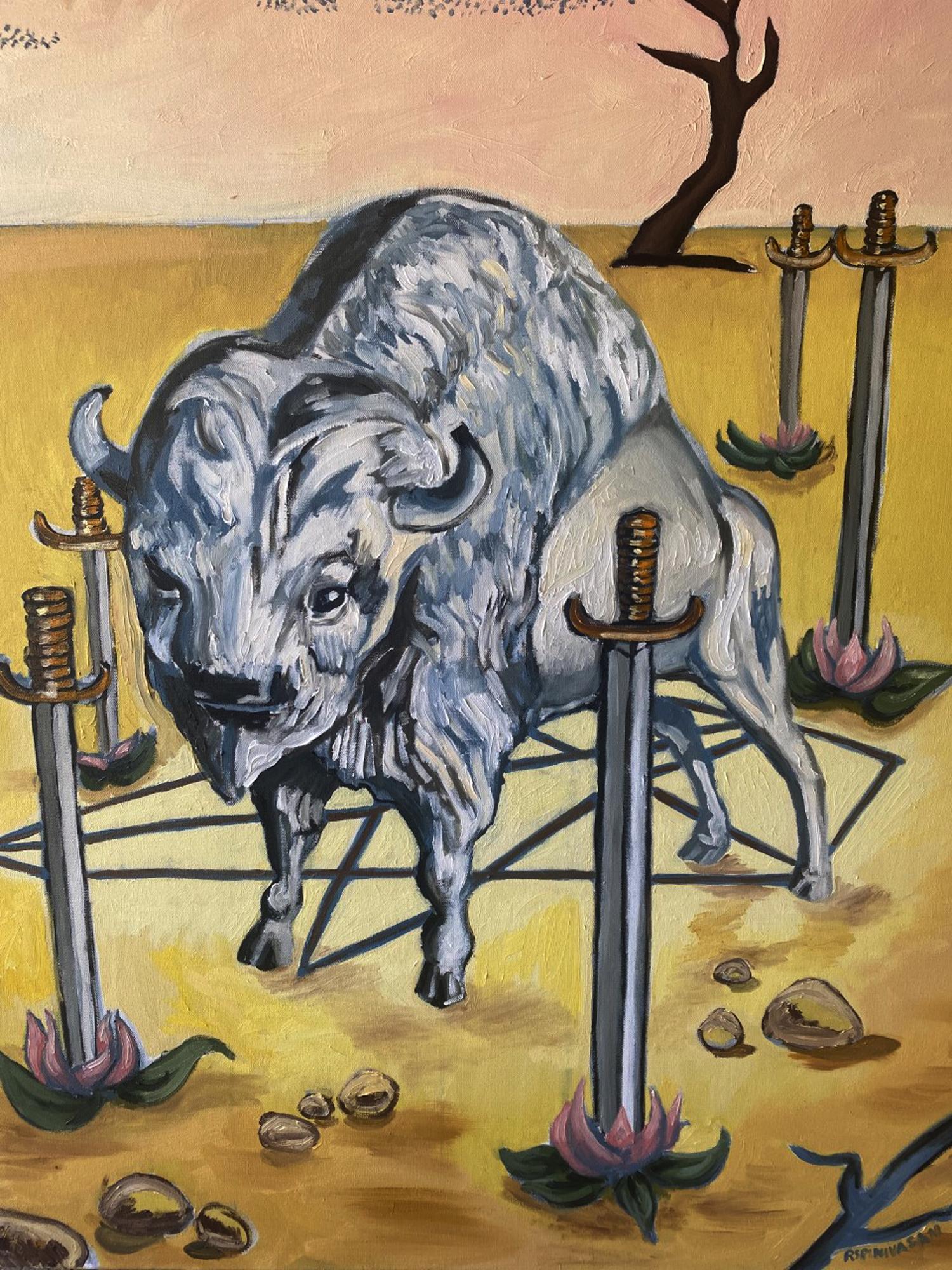 five oxen painting