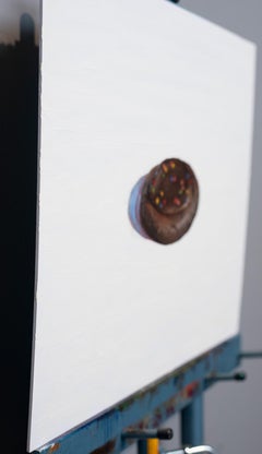 Chocolate Frosted Cookie, Oil Painting