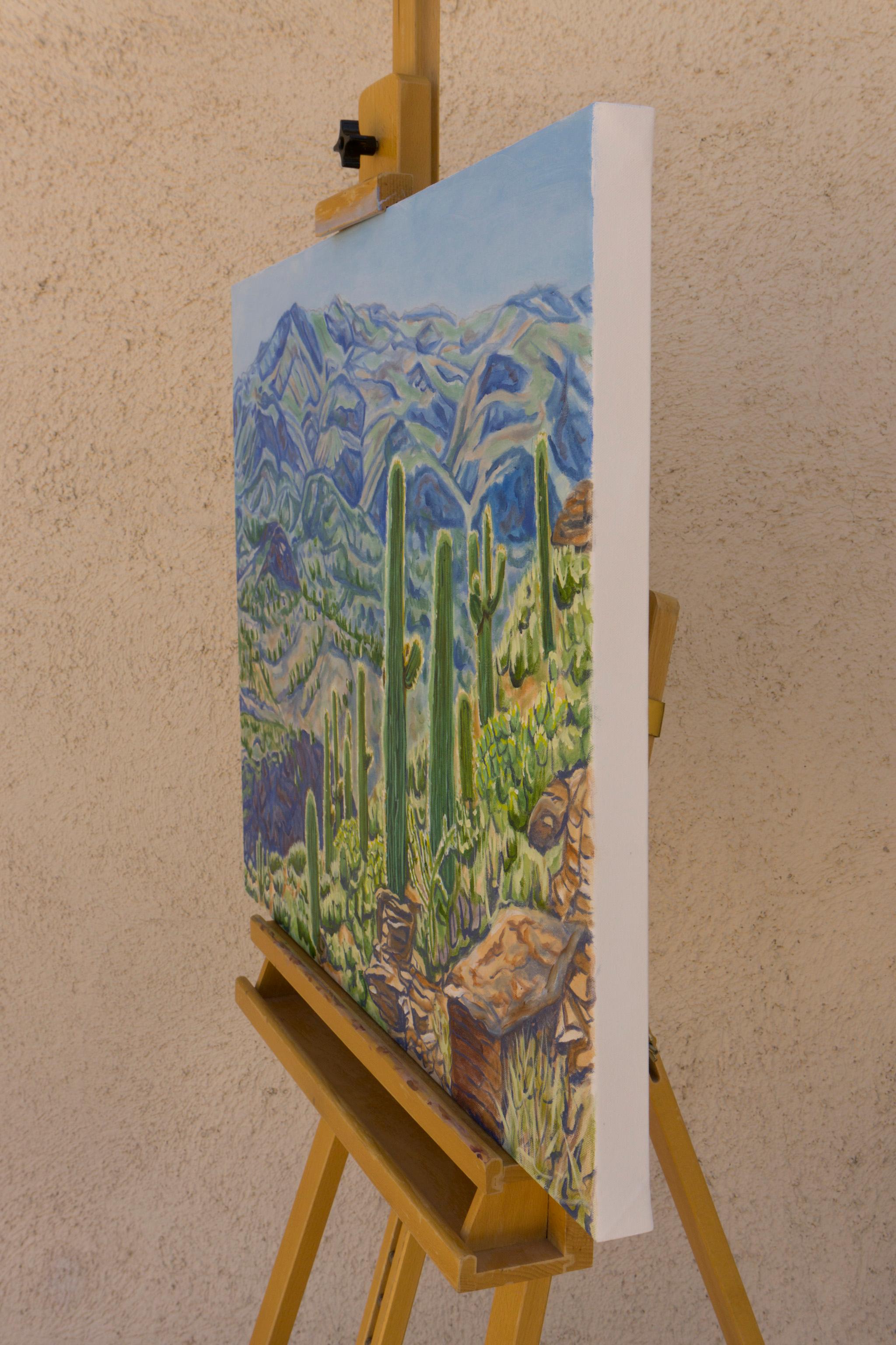 Peinture à l'huile Sonoran Hillside - Painting de Crystal DiPietro