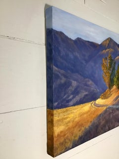 Light and Shadow, Purple and Gold, Oil Painting