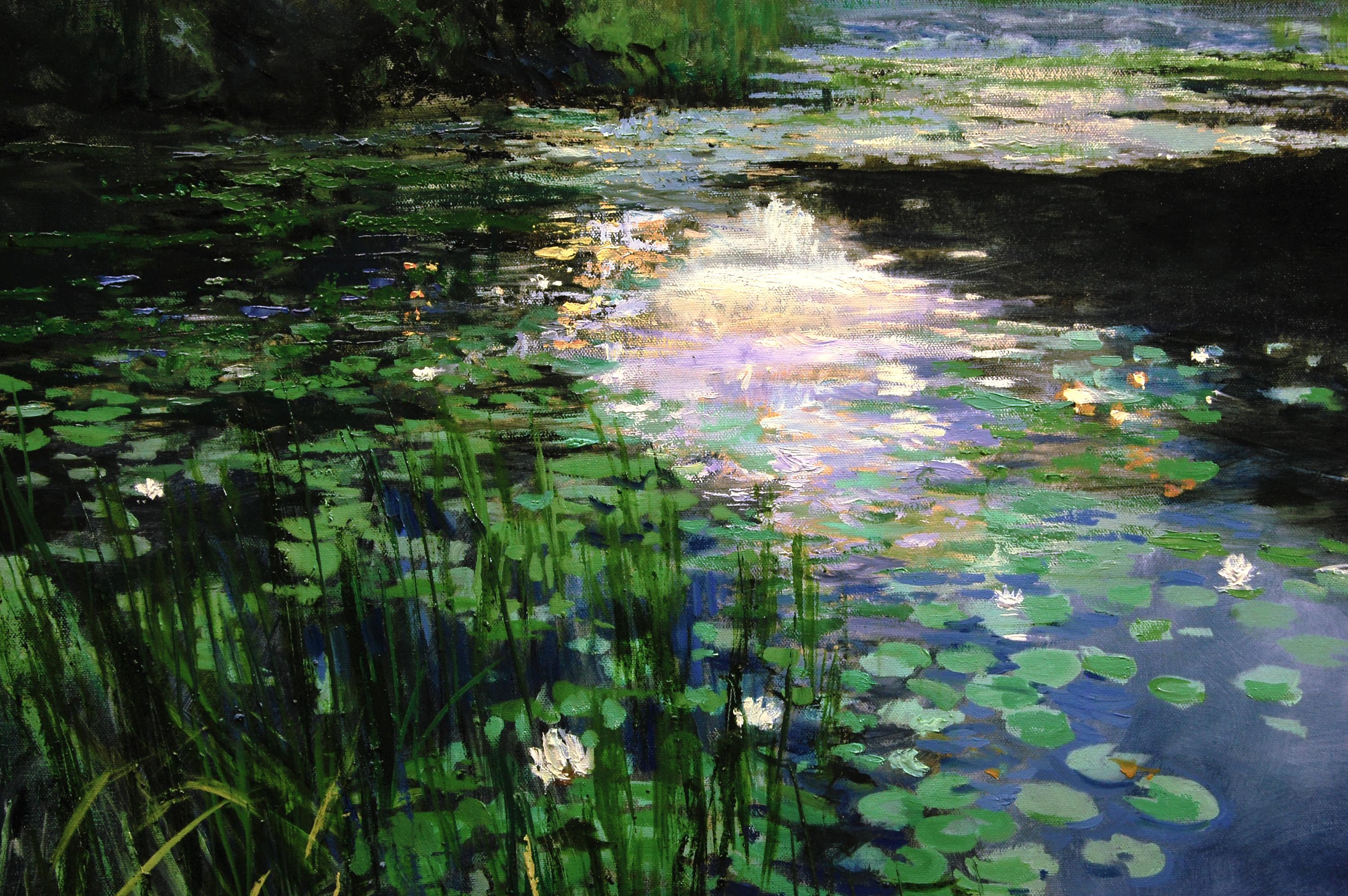 Dusk Over Hepner Pond, Oil Painting 1