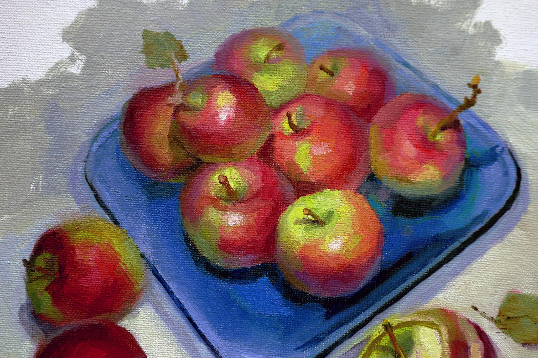 Pommes, peinture à l'huile 1