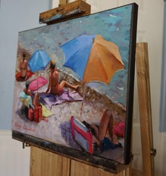 Lounging in Cassis, Oil Painting