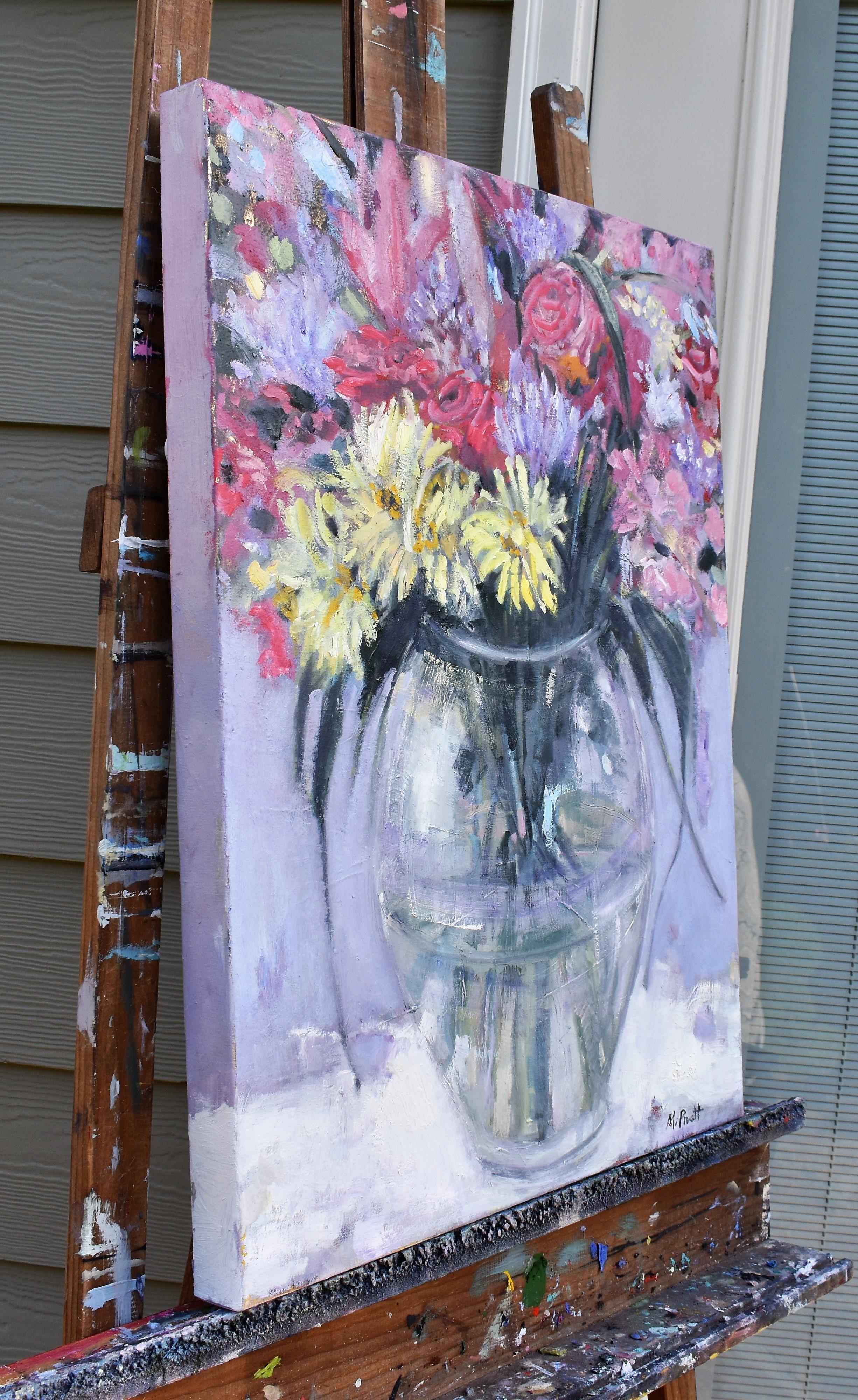 Un vase de fleurs 2, peinture à l'huile - Painting de Mary Pratt