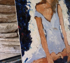 Blue Angel, Oil Painting