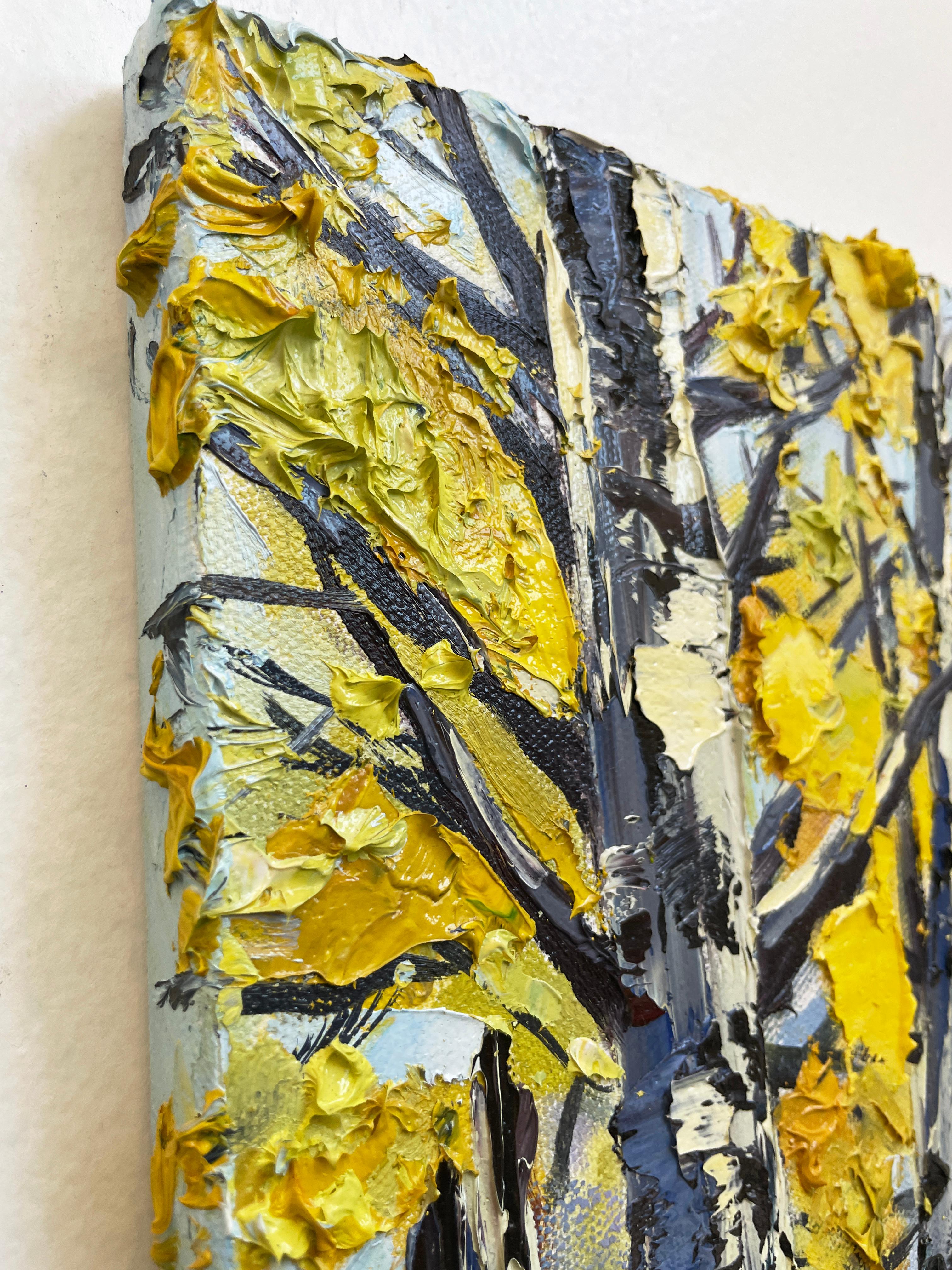 aspen tree oil painting