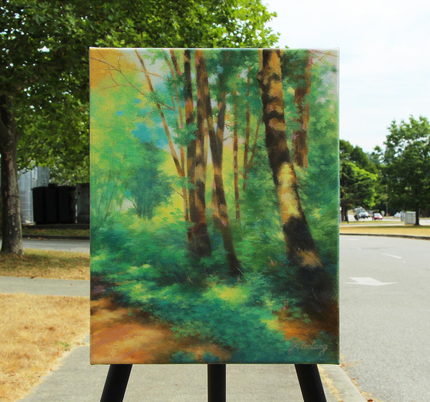 <p>Artist Comments<br>Artist Jo Galang displays a magical woodland path illuminated by the sun. 