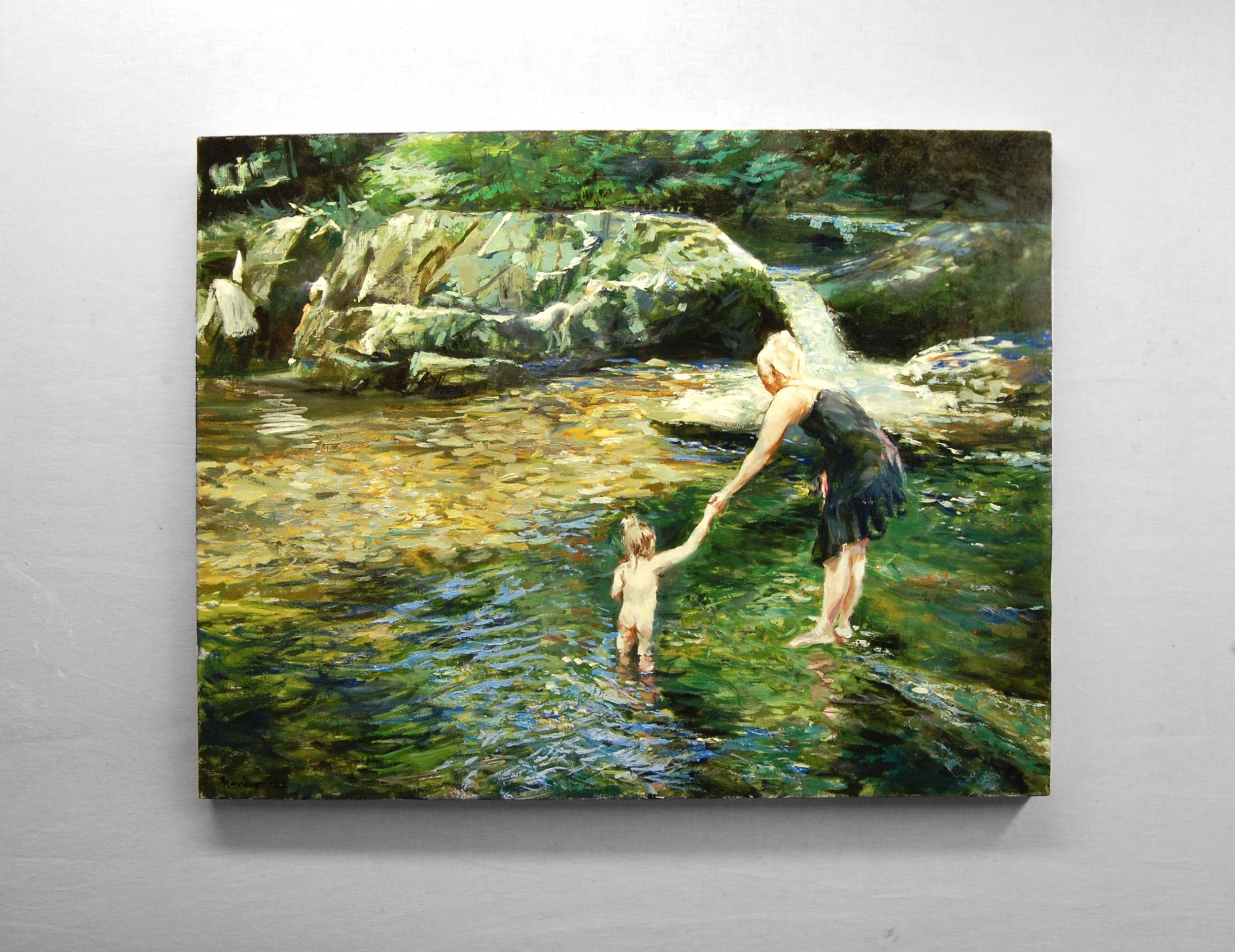 Guidance, peinture à l'huile - Impressionnisme abstrait Painting par Onelio Marrero