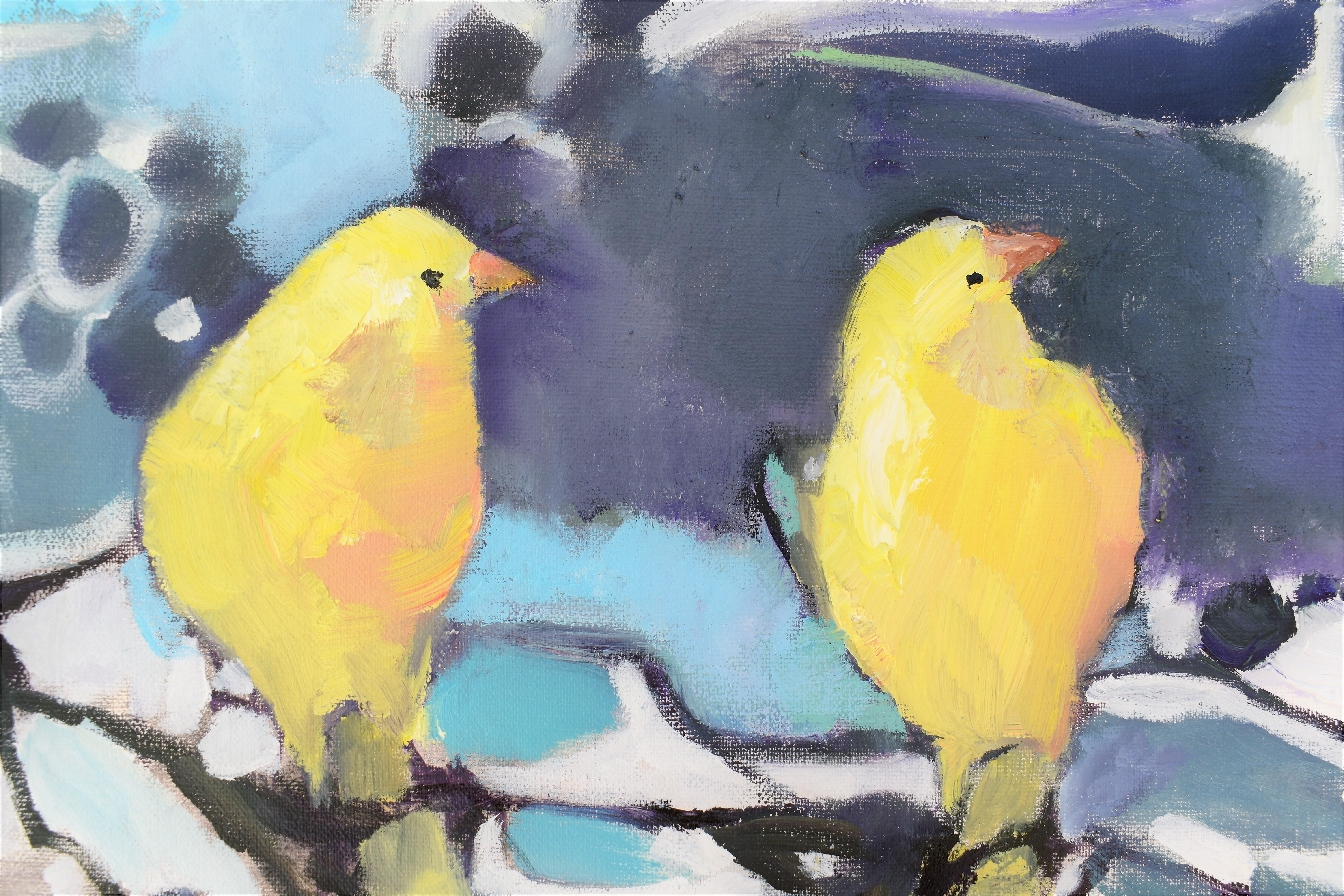 Feathered Yellow, Oil Painting For Sale 1