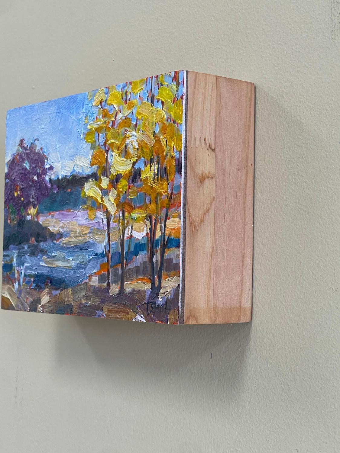 Peinture à l'huile d'Aspen Grove - Painting de Teresa Smith