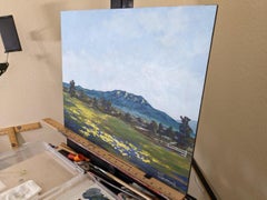Majestic Cahuilla  Mountain and Spring Blossoms, Original Painting