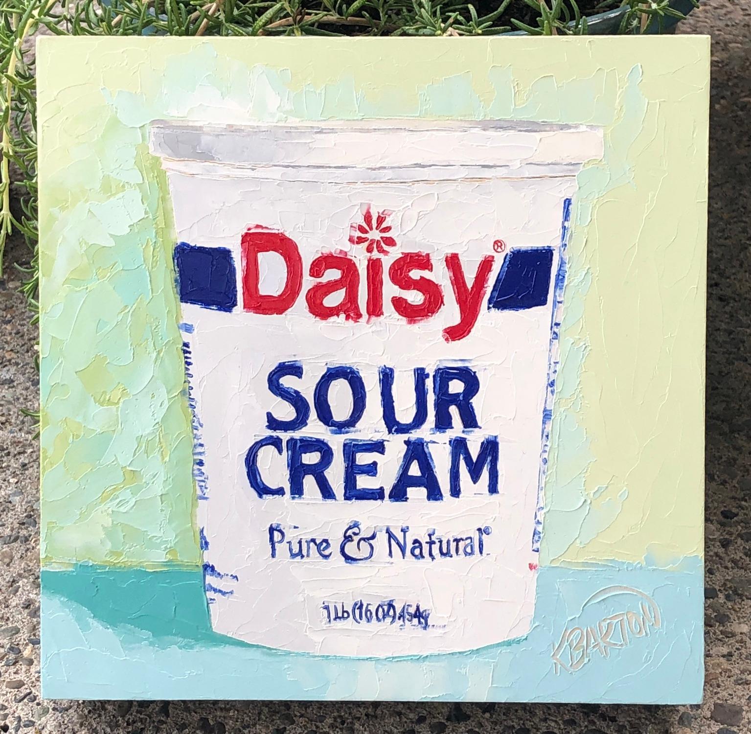 <p>Artist Comments<br>Artist Karen Barton displays a still life of the iconic Daisy sour cream, a favorite among supermarket shoppers. 
