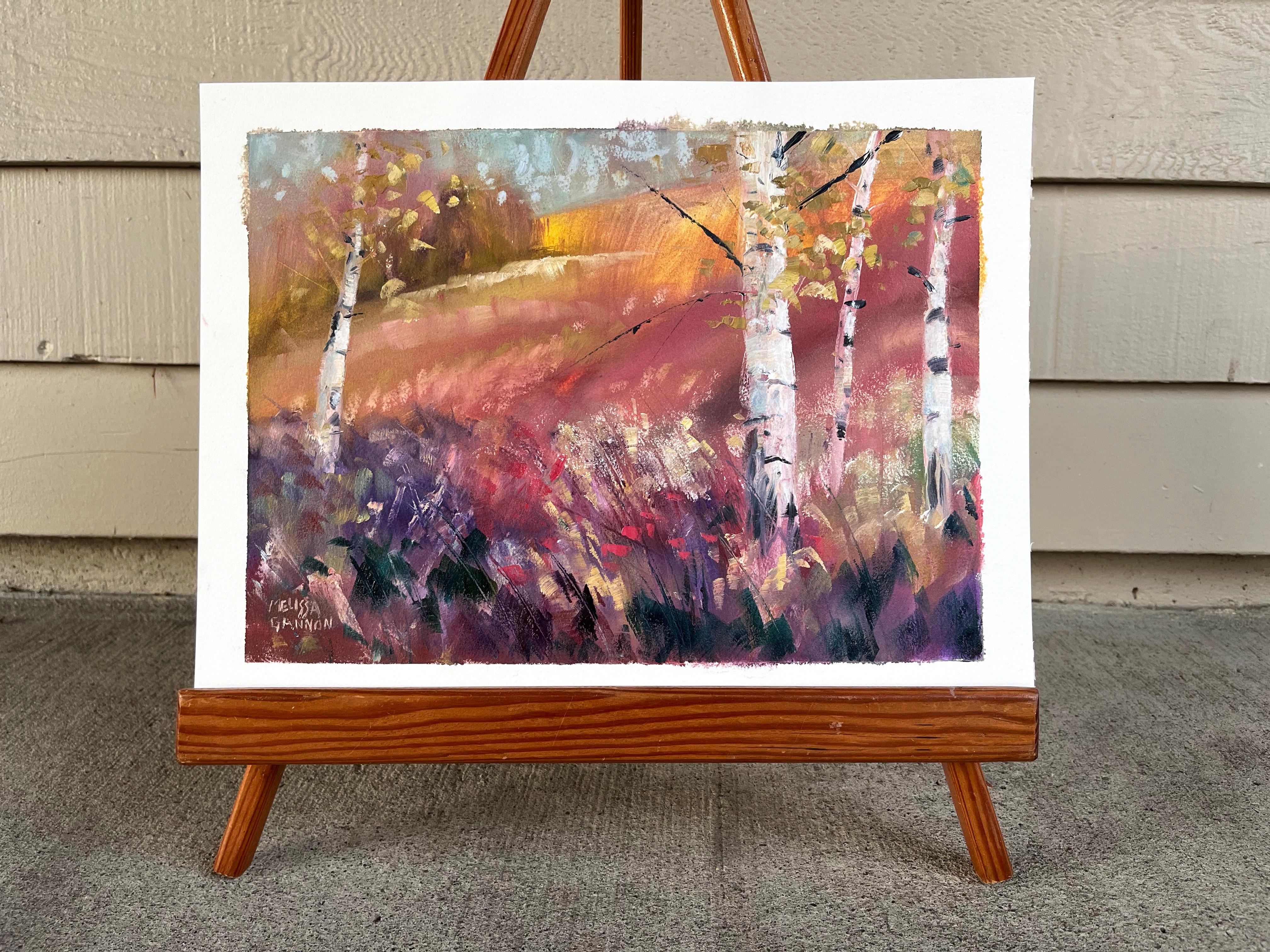 <p>Commenti dell'artista<br />L'artista Melissa Gannon dipinge un vibrante paesaggio di pioppi autunnali. Melissa trae ispirazione dalla sua avventura di viaggio tra alberi, montagne, praterie e deserti composti da colori e texture sorprendenti.
