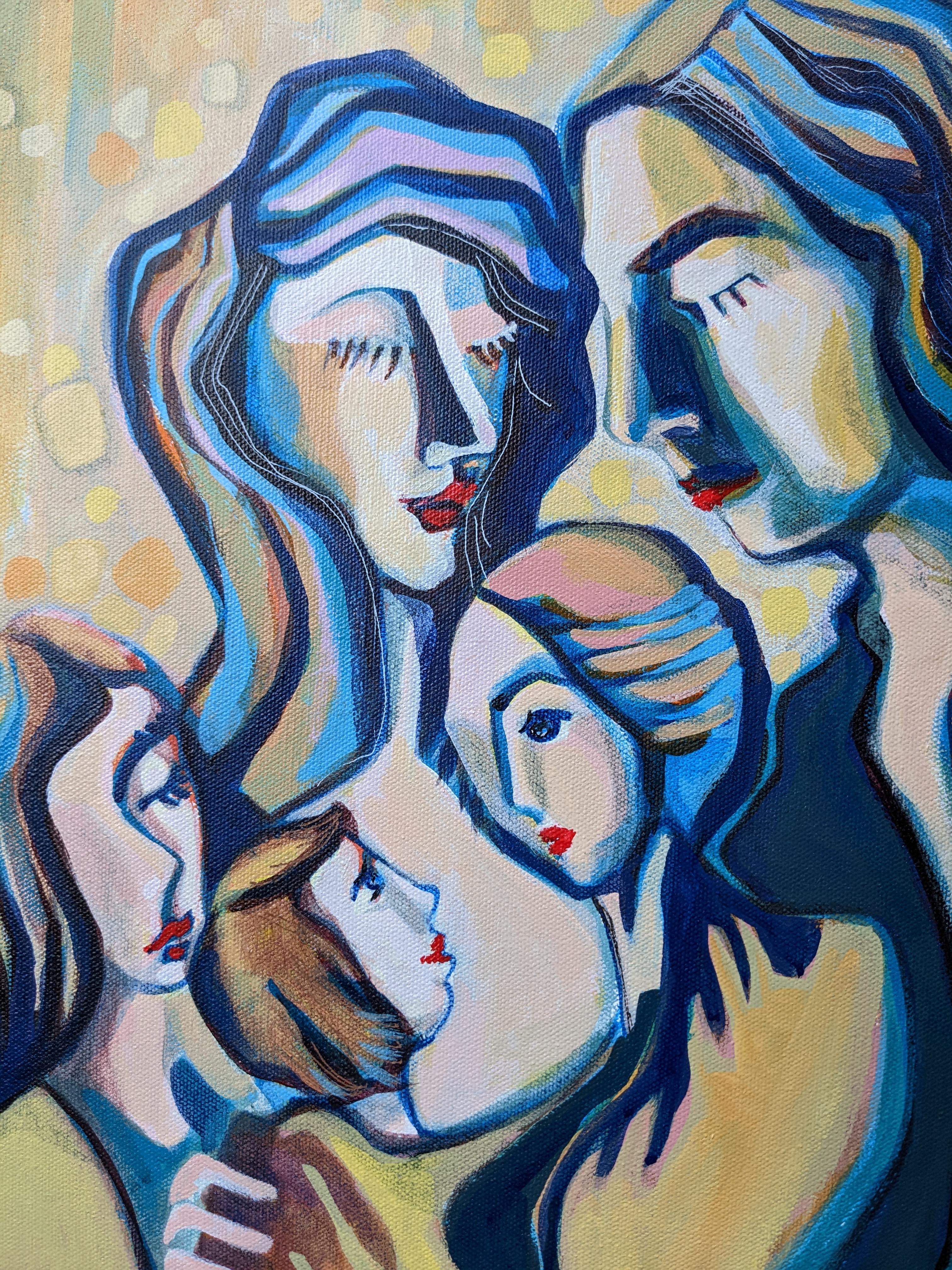 family portrait painting abstract