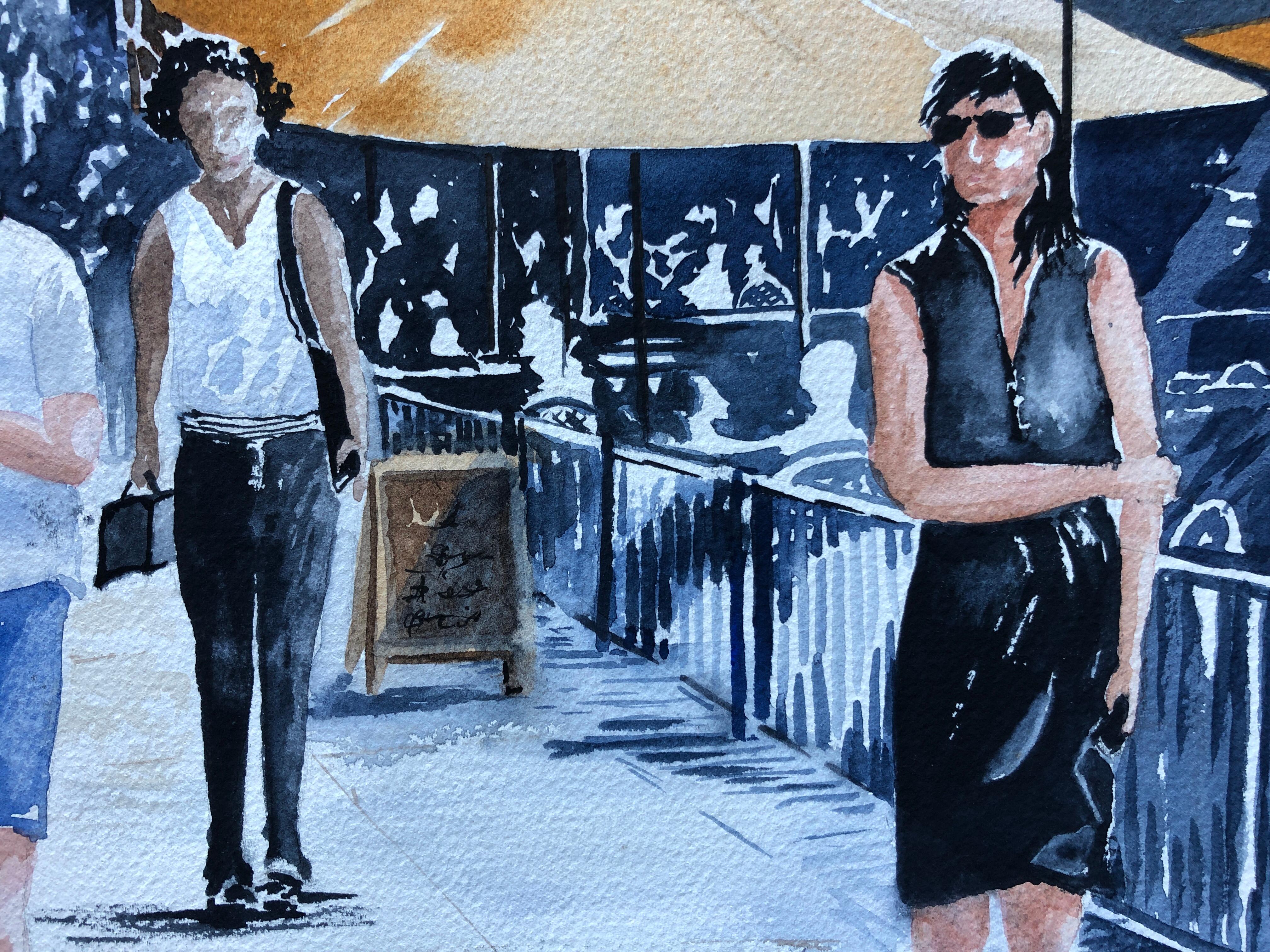 <p>Kommentare des Künstlers<br>In einem impressionistischen Stil malt der Künstler Maurice Dionne ein belebtes Einkaufszentrum mit vielen Fußgängern in der Sparks Street in Ottawa, Kanada. 