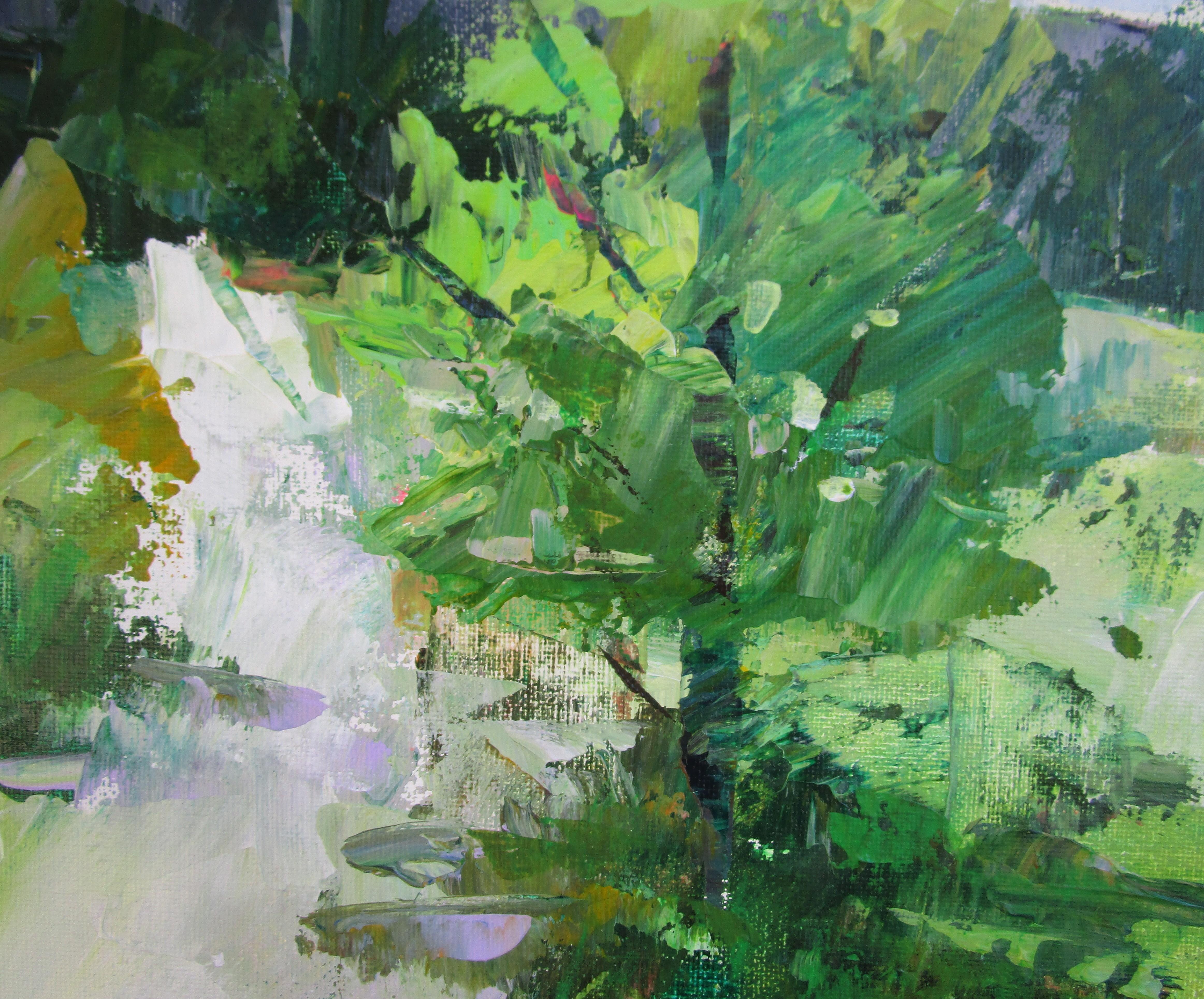 Peinture originale « Mountain Path II » en vente 1