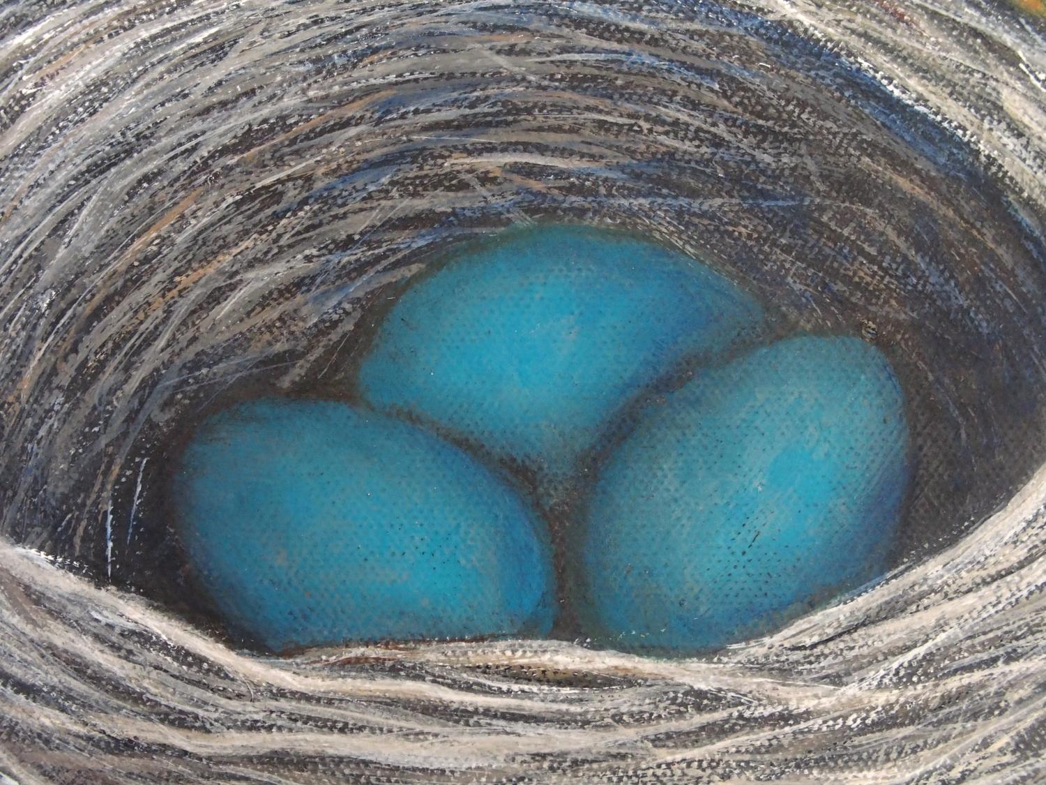 Home Is Like the Robin's Nest, Oil Painting For Sale 1