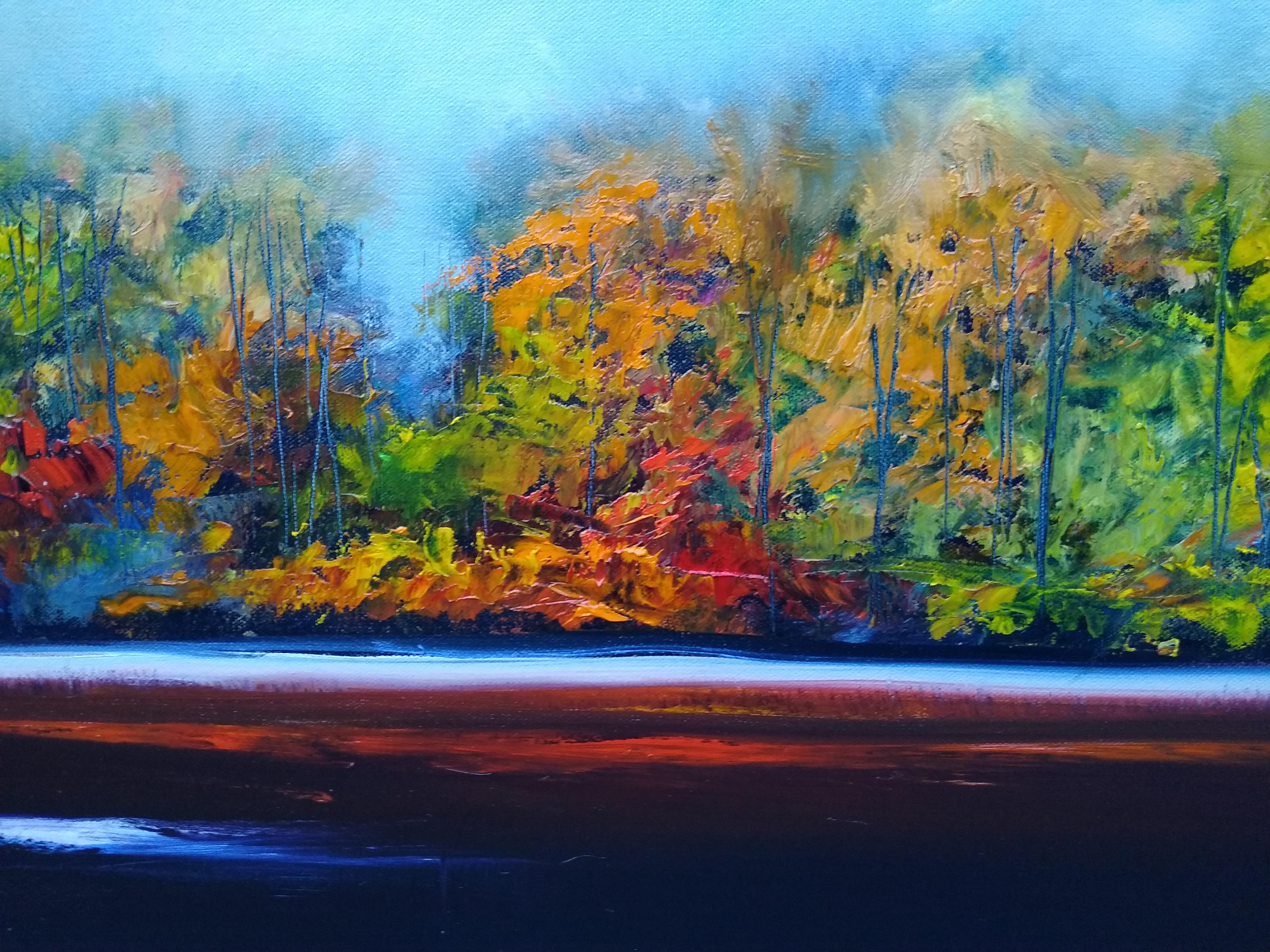 Autumn Lights My Way, peinture à l'huile en vente 1