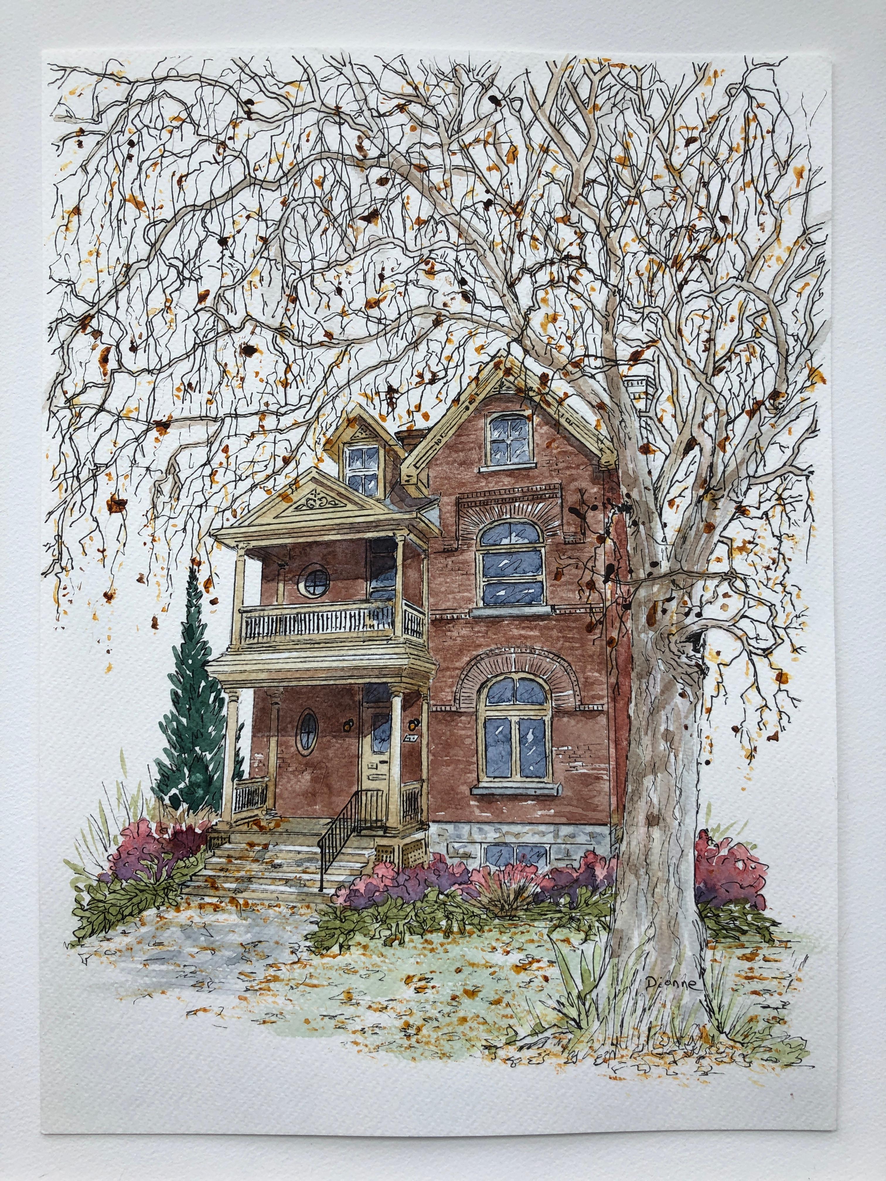 House 10, Original Painting - Art by Maurice Dionne