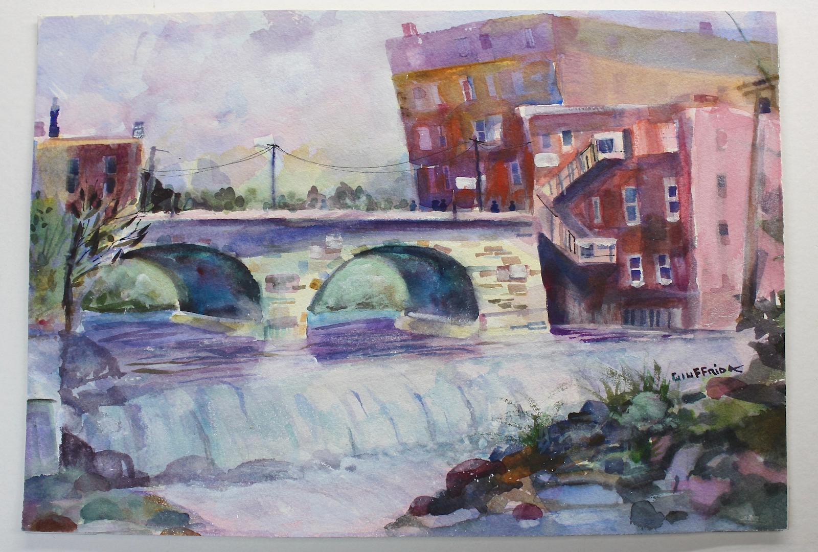 Middlebury Falls, Originalgemälde (Abstrakter Impressionismus), Art, von Joe  Giuffrida