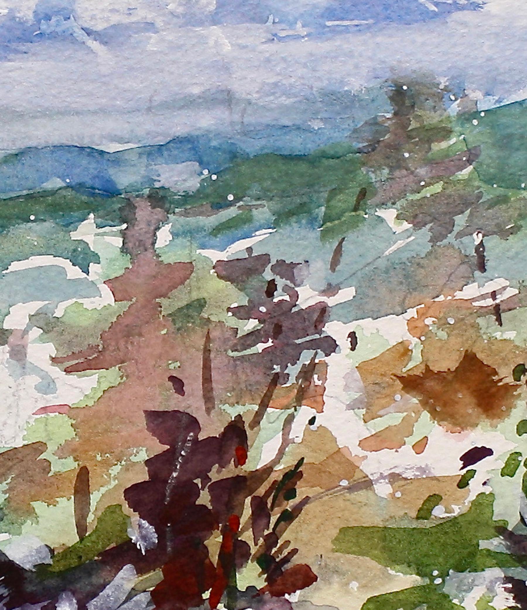 Vue de la montagne Catskill, peinture originale en vente 1