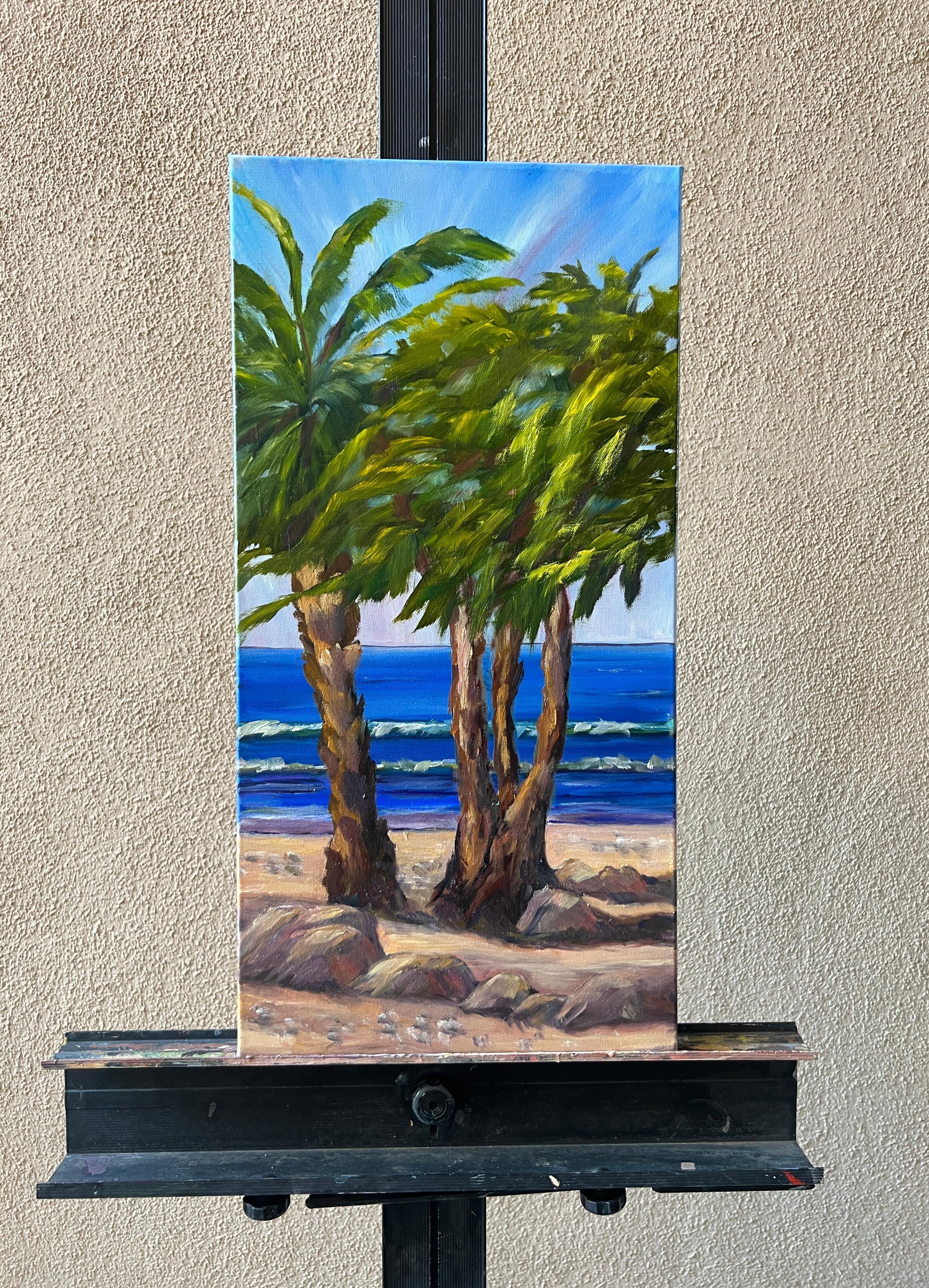 Peinture à l'huile « Beach Breeze IV » - Impressionnisme abstrait Painting par Marilyn Froggatt