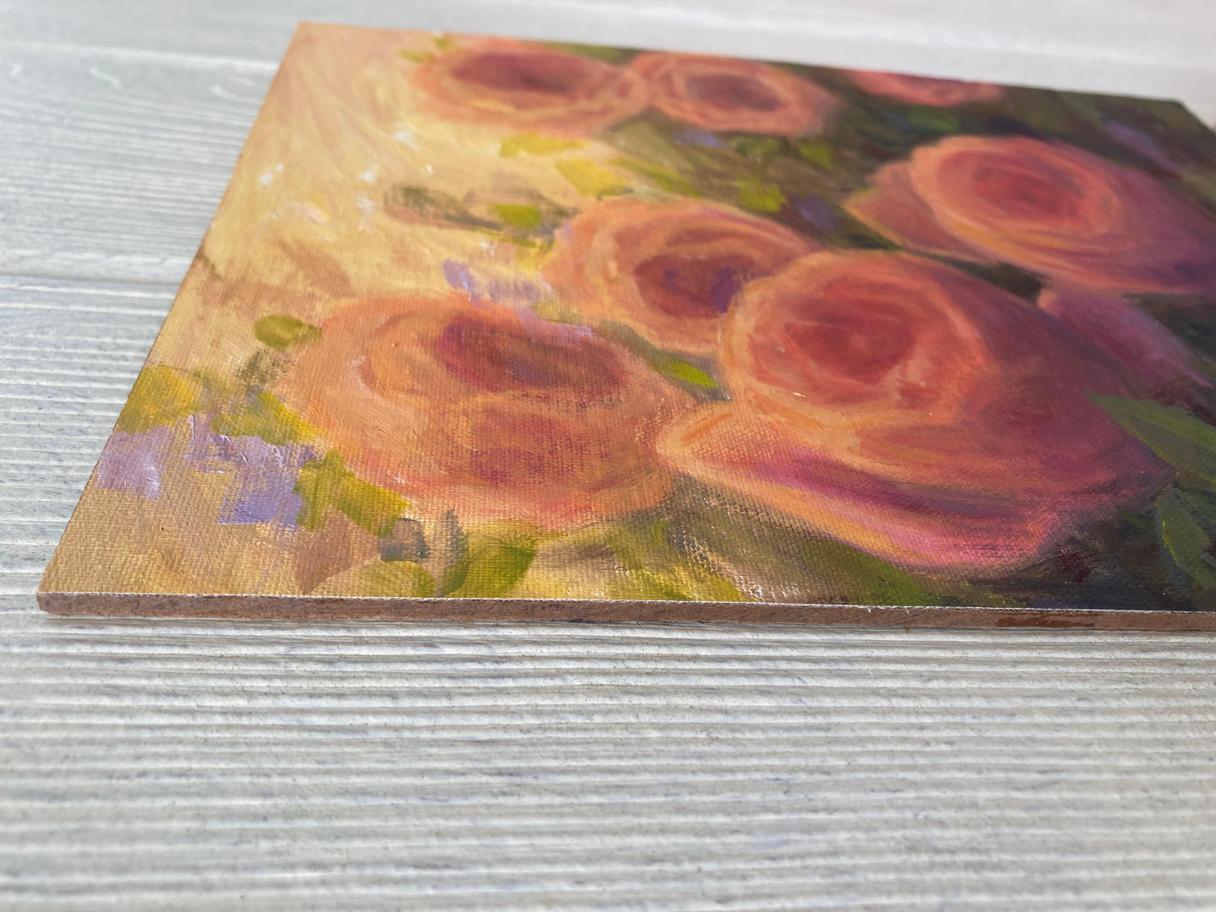 Baigné dans le soleil, peinture à l'huile - Impressionnisme abstrait Art par Lisa Nielsen